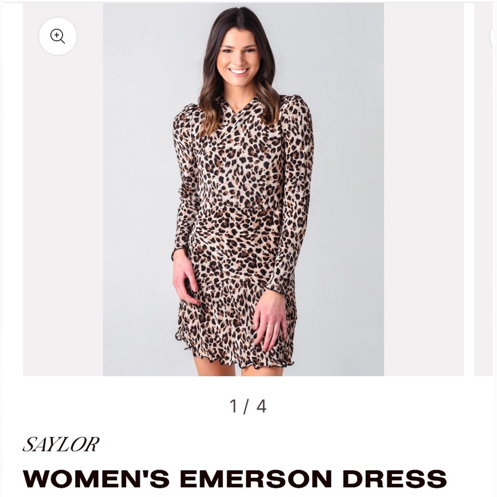 ✨NWT Saylor Emerson Dress Cheetah Print Open Back✨